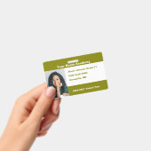 Olive Green doe het zelf op maat Homeschool foto Badge (Handheld)