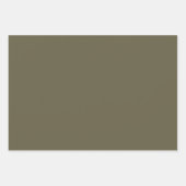 Olive Green Eid Mubarak Bilingual Inpakpapier Vel (Voorkant 3)