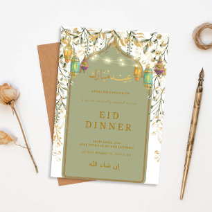 Olive Green Eid uitnodiging