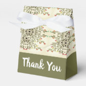 Olive Green en Cream Bedankdoosjes (Voorkant Zijde)