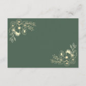 Olive Green en Terracotta Wedding Details Kaart (Achterkant)