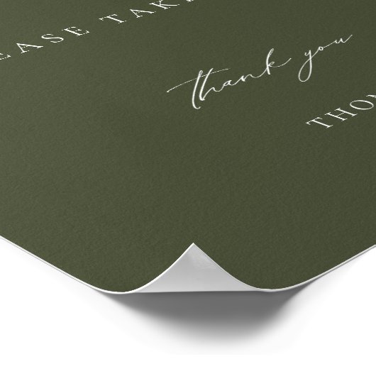 Olive Green Favor Poster (Hoek)