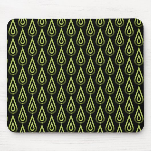 Olive Green Flickering Flames Mousepad Muismat (Voorkant)