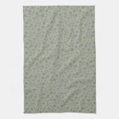 Olive Green Floral Theedoek (Verticaal)