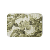 Olive Green Floral Toile No.4 Badmat (Voorkant)