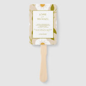 Olive Green Floral Wedding Handwaaier (Voorkant)