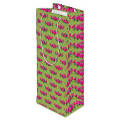 Olive Green Fun Wijn Cadeautas (Achterkant Gekanteld)