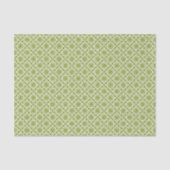 Olive Green Geometric Design Cute Patroon Tissuepapier (Voorkant)