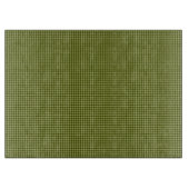 Olive Green Gingham-15x11 GLASS CUTTING BOARD Snijplank (Voorkant)