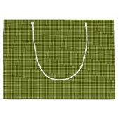 Olive Green Gingham-GIFT BAG L Large Cadeautasje (Voorkant)