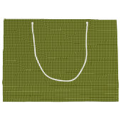 Olive Green Gingham-GIFT BAG L Large Cadeautasje (Achterkant)