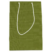 Olive Green Gingham-GIFT BAG M Medium Cadeauzakje (Voorkant)