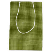 Olive Green Gingham-GIFT BAG M Medium Cadeauzakje (Achterkant)
