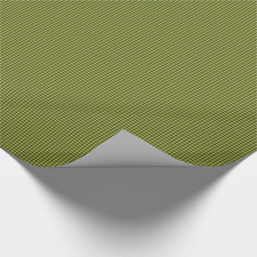 Olive Green Gingham-GIFT WRAPPING PAPER Cadeaupapier (Hoek)
