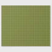 Olive Green Gingham-GIFT WRAPPING PAPER Cadeaupapier (Vlak)