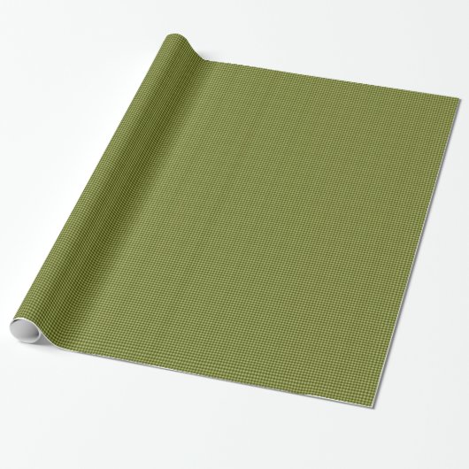 Olive Green Gingham-GIFT WRAPPING PAPER Cadeaupapier (Uitgerold)