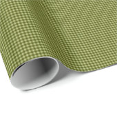 Olive Green Gingham-GIFT WRAPPING PAPER Cadeaupapier (Rol Hoek)