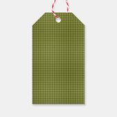 Olive Green Gingham-HANG/GIFT LABEL SJABLOON Cadeaulabel (Achterkant)