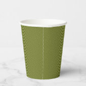 Olive Green Gingham-PAPER PARTY CUPS Papieren Bekers (Rechts)