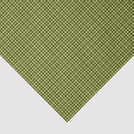 Olive Green Gingham-TISSUE WRAPPING PAPIER (Detail)