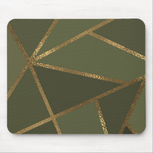 Olive Green Gold Bronze Geometric Glam Chic Kantoo Muismat