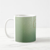 Olive Green Gold Glitter Letter T Koffiemok (Links)