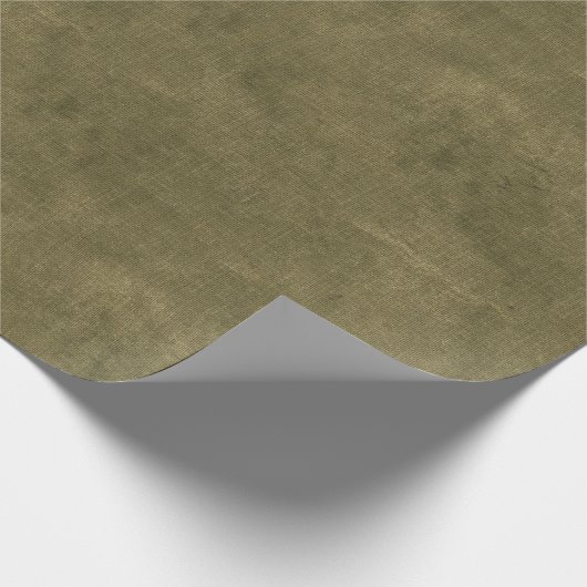 Olive Green Grunge Cadeaupapier (Hoek)