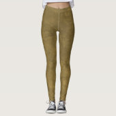 Olive Green Grunge Leggings (Voorkant)