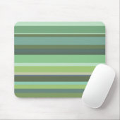 Olive green horizontal stripes muismat (Met muis)