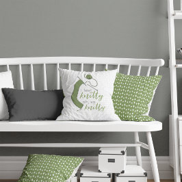 Olive Green ik voel me knitty, Oh zo knitty Kussen