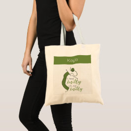 Olive Green ik voel me knitty, Oh zo knitty Tote Bag