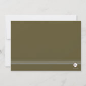 Olive Green Invitation Kaart (Achterkant)