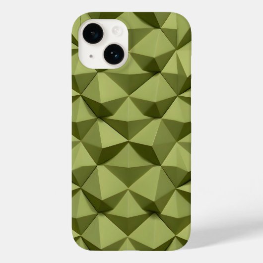 Olive Green iPhone Case Minimalist Modern Texture (Achterkant)