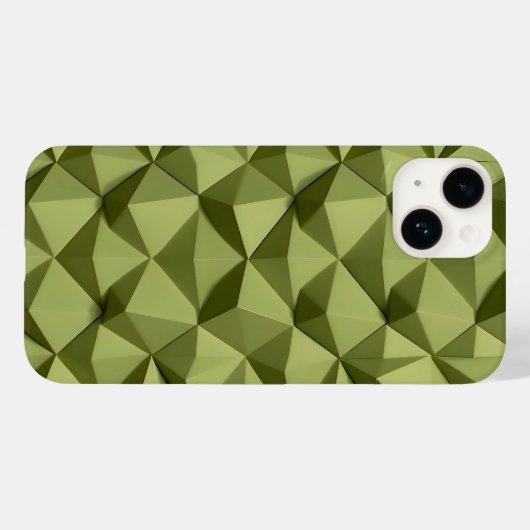 Olive Green iPhone Case Minimalist Modern Texture (Achterkant (horizontaal))