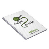Olive Green Knit Fast, Die Warm Notitieboek (Rechterzijde)