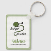 Olive Green Knit Fast, Die Warm Sleutelhanger (Achterkant)