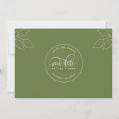 Olive Green, Laten we dit nog eens proberen, Liefd Save The Date (Achterkant)