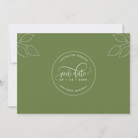 Olive Green, Laten we dit nog eens proberen, Liefd Save The Date (Achterkant)