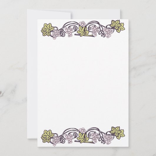 Olive Green  Lavender Vineyard Wedding Kaart (Achterkant)