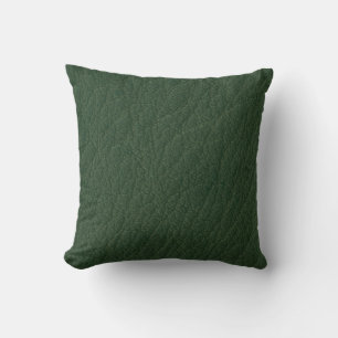 Olive Green Leather Print Cushion Textern patroon Kussen