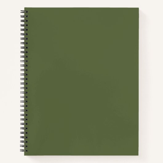 Olive Green left-Handed Personalized Name Notitieb Notitieboek (Voorkant)