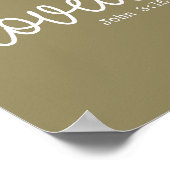 Olive Green Love Faith Quote minimalistisch Poster (Hoek)