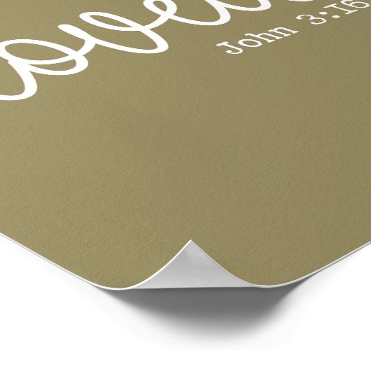 Olive Green Love Faith Quote minimalistisch Poster (Hoek)