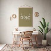 Olive Green Love Faith Quote minimalistisch Poster