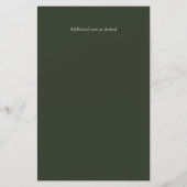Olive Green Magnolia Budget Wedding nodigt A9 uit (Achterkant)