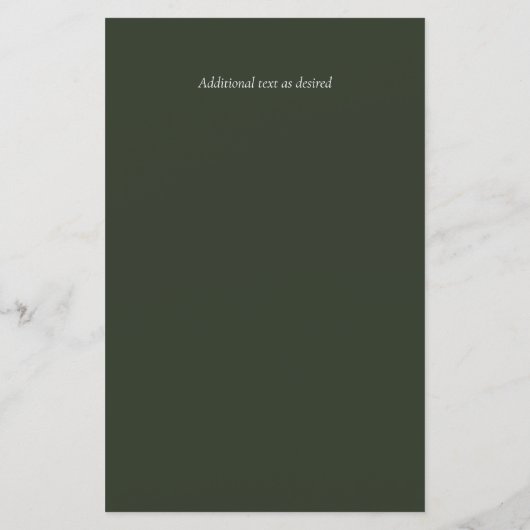 Olive Green Magnolia Budget Wedding nodigt A9 uit (Achterkant)