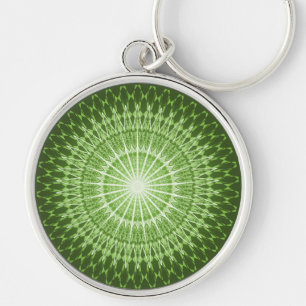 Olive Green Mandala Sleutelhanger