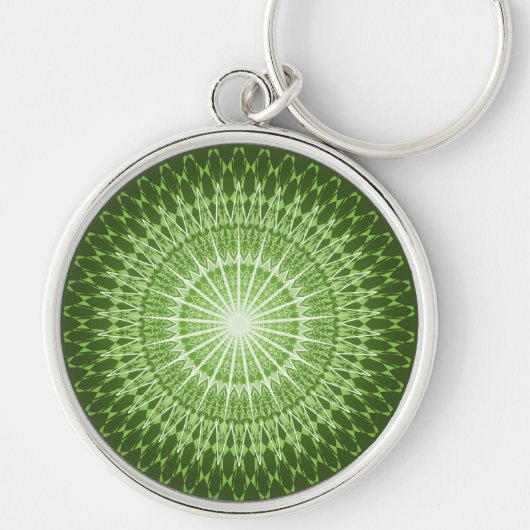 Olive Green Mandala Sleutelhanger (Voorkant)
