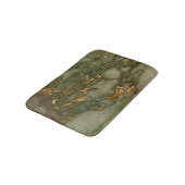 Olive Green Marble Faux Gold Foil Badmat (Gekanteld)