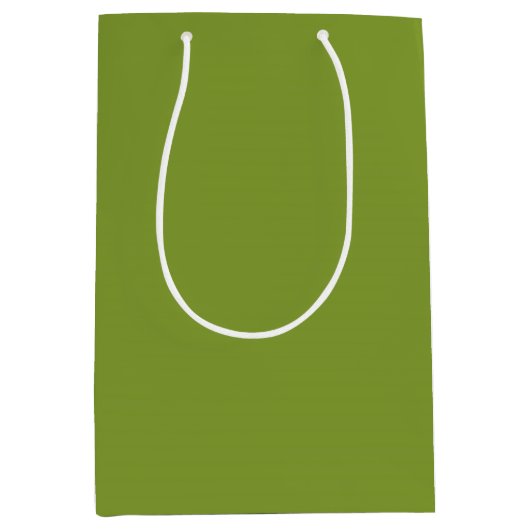 Olive Green Medium Cadeauzakje (Voorkant)